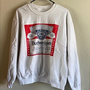 Budweiser Red and White Logo Sweatshirt